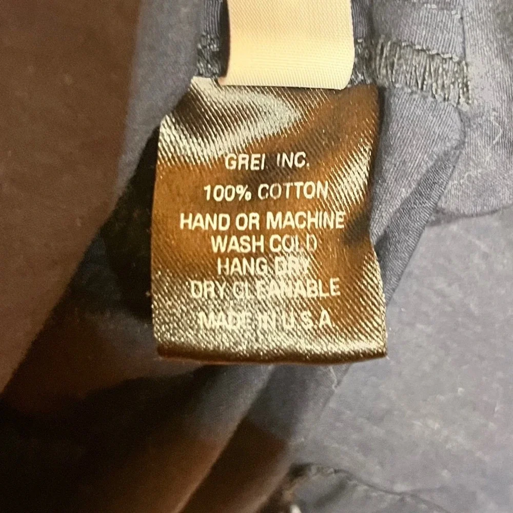 GREI. New York Navy Blue Cotton Band Collar Short Sleeve Tunic Dress Size 0 - Picture 5 of 7